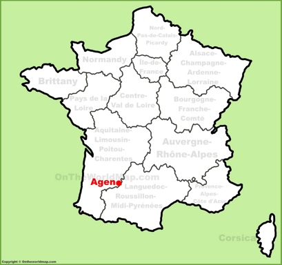 Agen Location Map