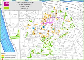 Large detailed map of Agen