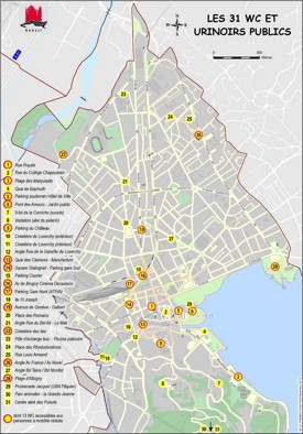 Annecy public toilet map