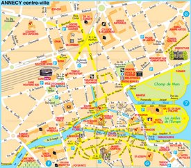 Annecy tourist map