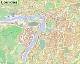 Lourdes City Centre Map