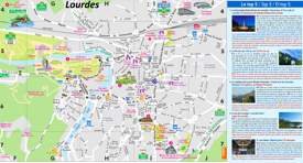 Lourdes Tourist Attractions Map