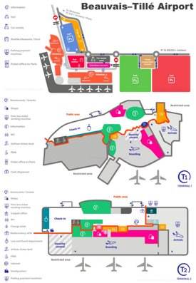 Paris-Beauvais Airport Map