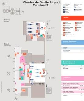 Charles de Gaulle Airport Terminal 3 Map