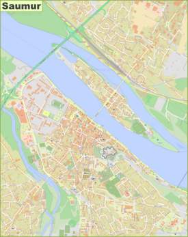 Detailed Map of Saumur