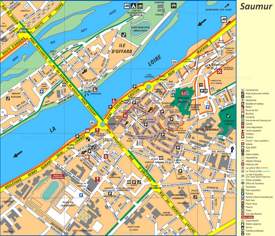 Saumur Tourist Attractions Map