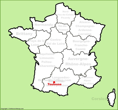 Toulouse Location Map