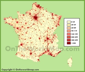 France population density map