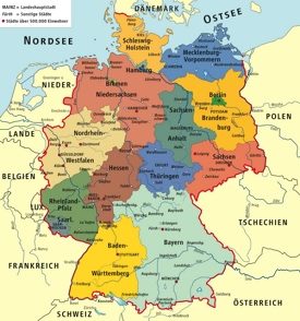 Germany political map