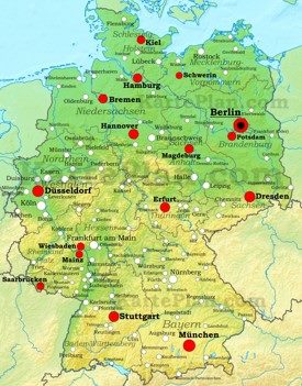 Germany physical map