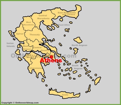 Athens Location Map