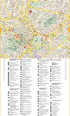 Athens sightseeing map