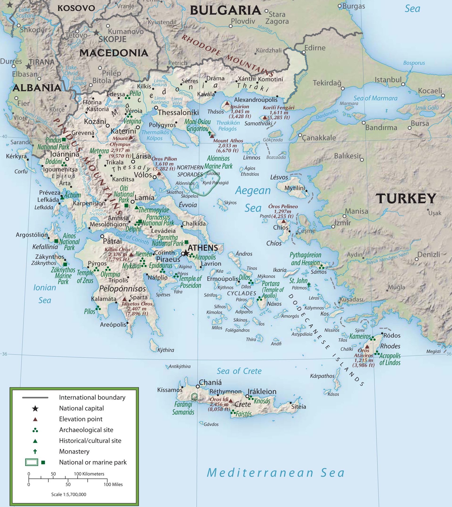 List 90+ Pictures Map Of Mountains In Greece Completed 10/2023