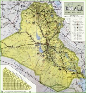 Iraq tourist map