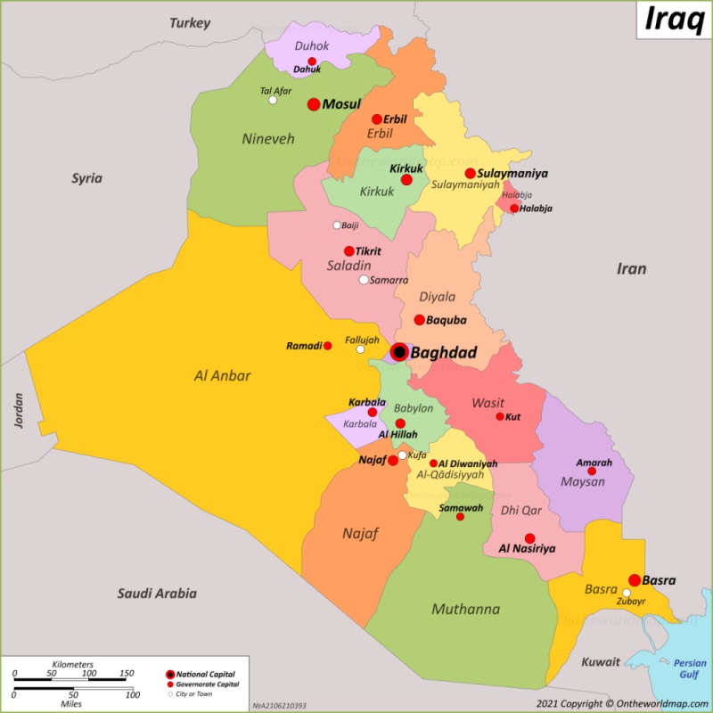 Map of Iraq