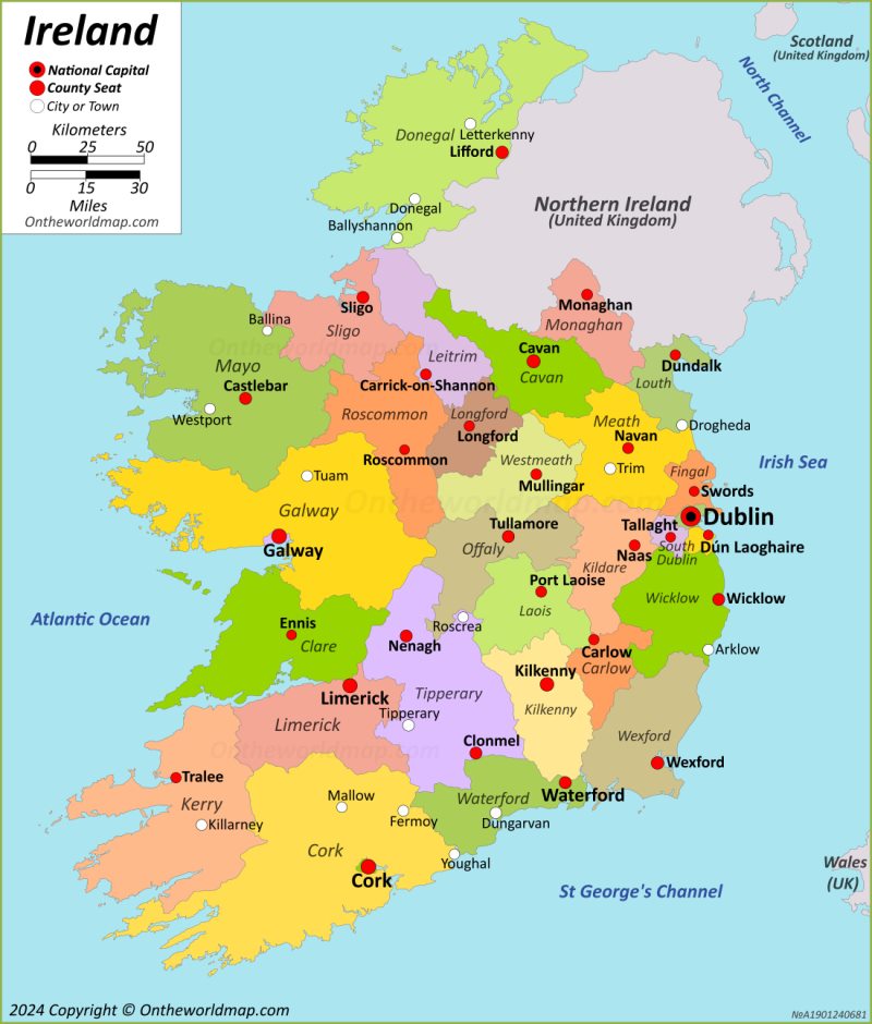 Map of Ireland