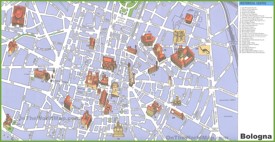 Bologna travel map