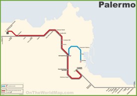 Palermo metro map