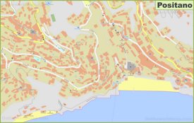 Detailed map of Positano