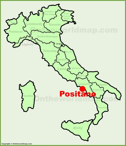 Positano Location Map