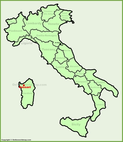 Sassari Location Map