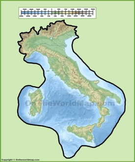 Italy physical map