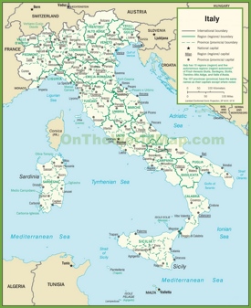 Italy political map