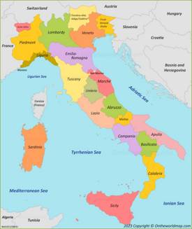 Italy Regions Map