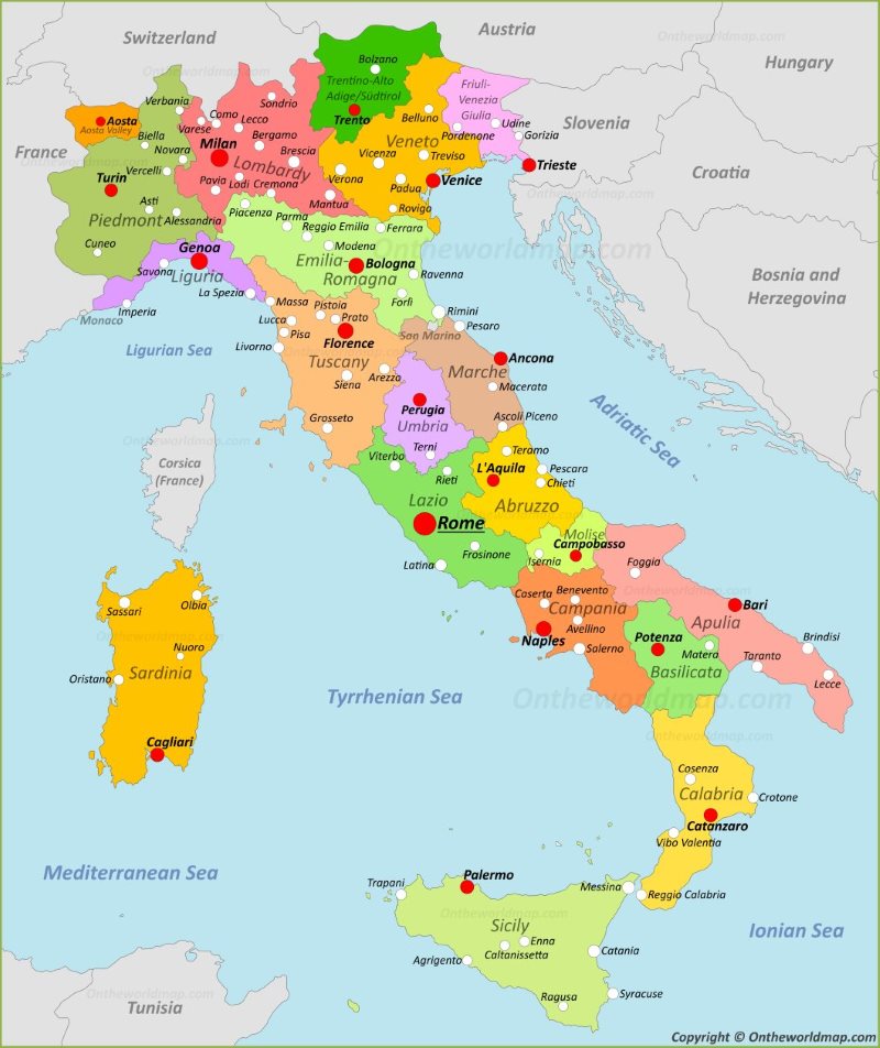 Map of Italy