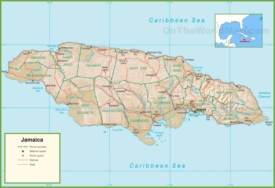 Jamaica political map