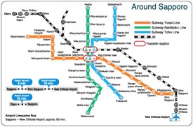 Sapporo rail map