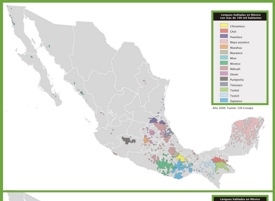 Map of languages in Mexico