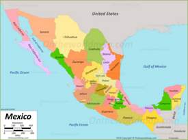 Political Map of Mexico