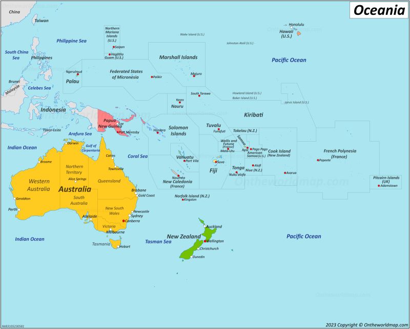 Map of Oceania