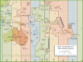 Oceania Time Zone Map