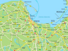 Gdańsk area road map