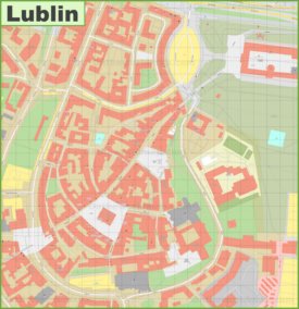 Lublin old town map