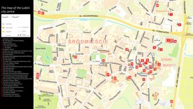 Lublin tourist map