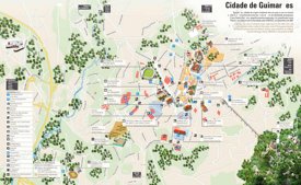 Guimarães hotels and sightseeings map