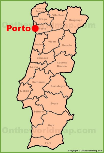 Porto Location Map