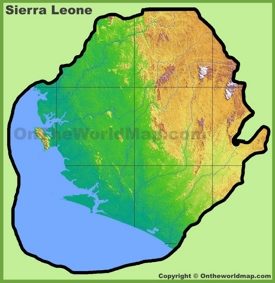 Sierra Leone physical map