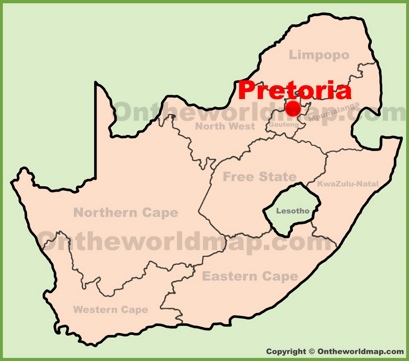 Pretoria Location Map