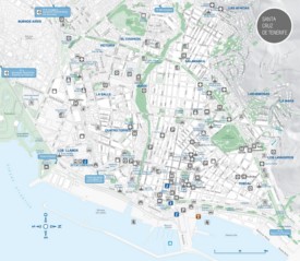 Santa Cruz de Tenerife sightseeing map