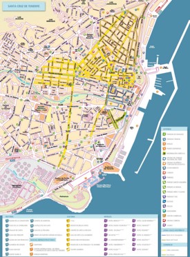 Santa Cruz de Tenerife tourist map