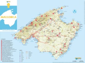 Mallorca beach map