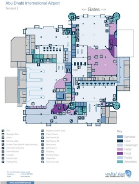 Abu Dhabi airport terminal 2 map