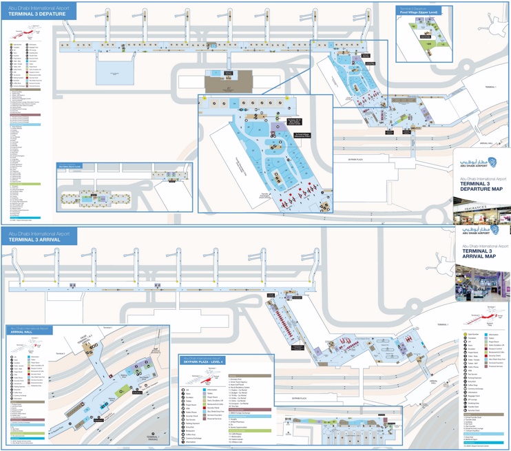 Abu Dhabi airport terminal 3 map