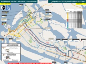 Abu Dhabi bus map