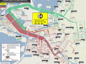 Abu Dhabi regional bus map