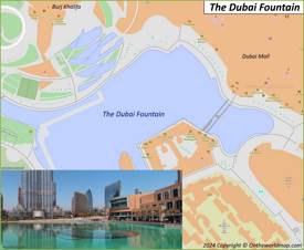 The Dubai Fountain Map